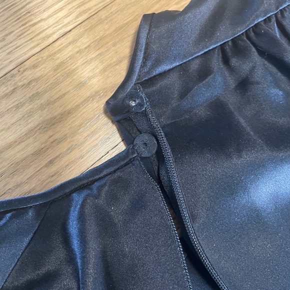 ADOLFO NEW YORK - Authentic Union Made VTG Classic Black Silk Long Sleeve Blouse - Picture 9 of 12